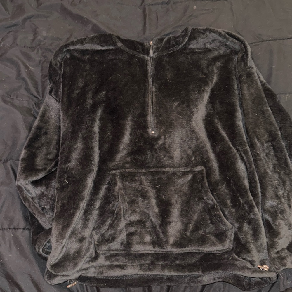 Fluffy pull over jacket